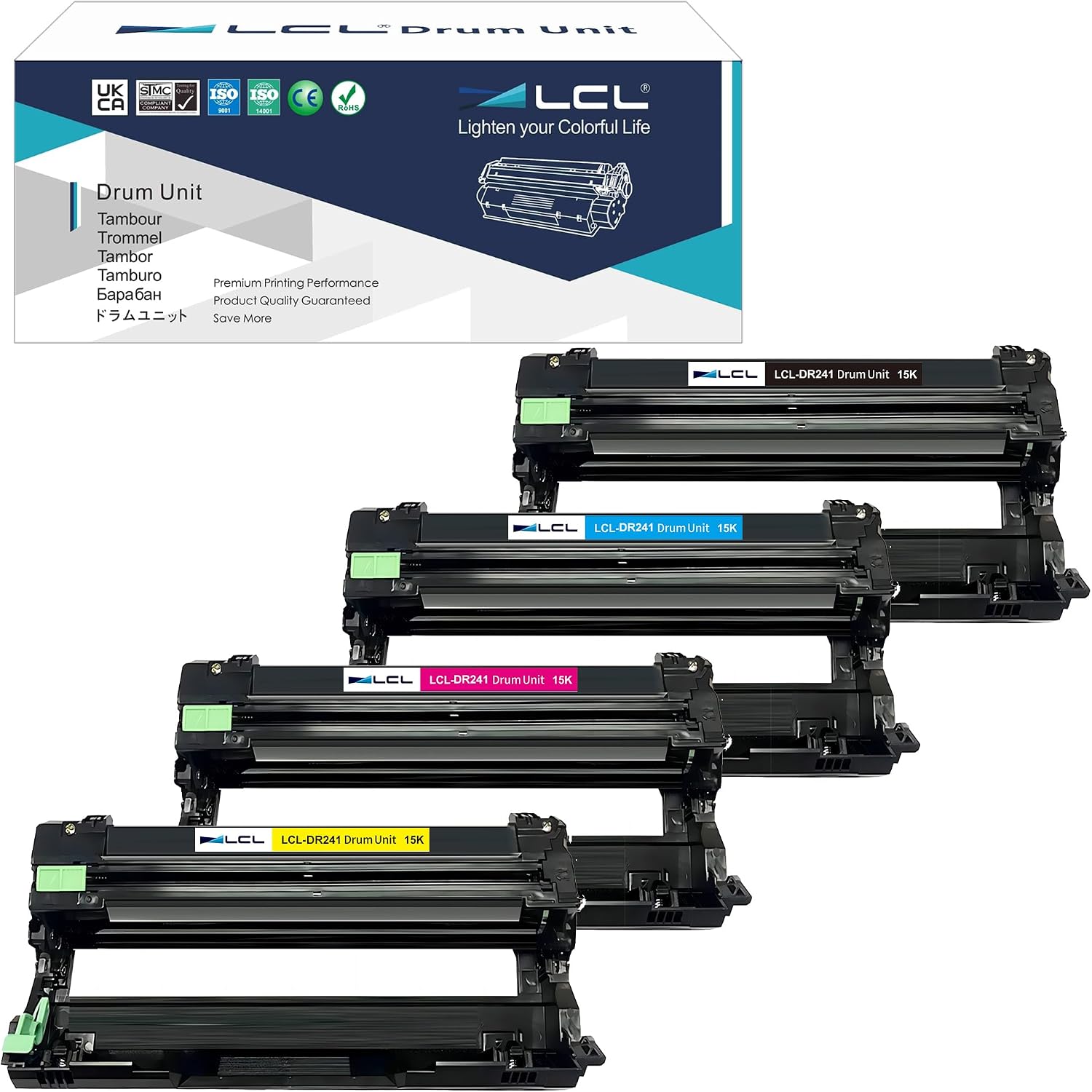 Unità Tamburo DR-241CL Compatibile Brother DR241CL, Nero, 1 Pezzo - CLYWENSS