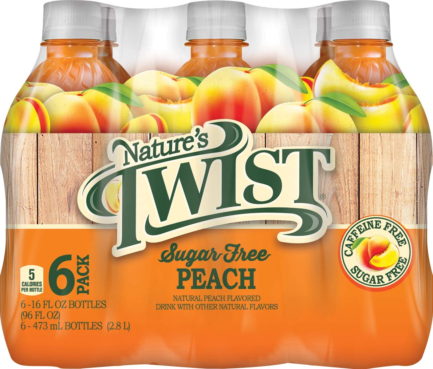 Amazon Com Nature S Twist Sugar Free Peach 6 Count Everything Else