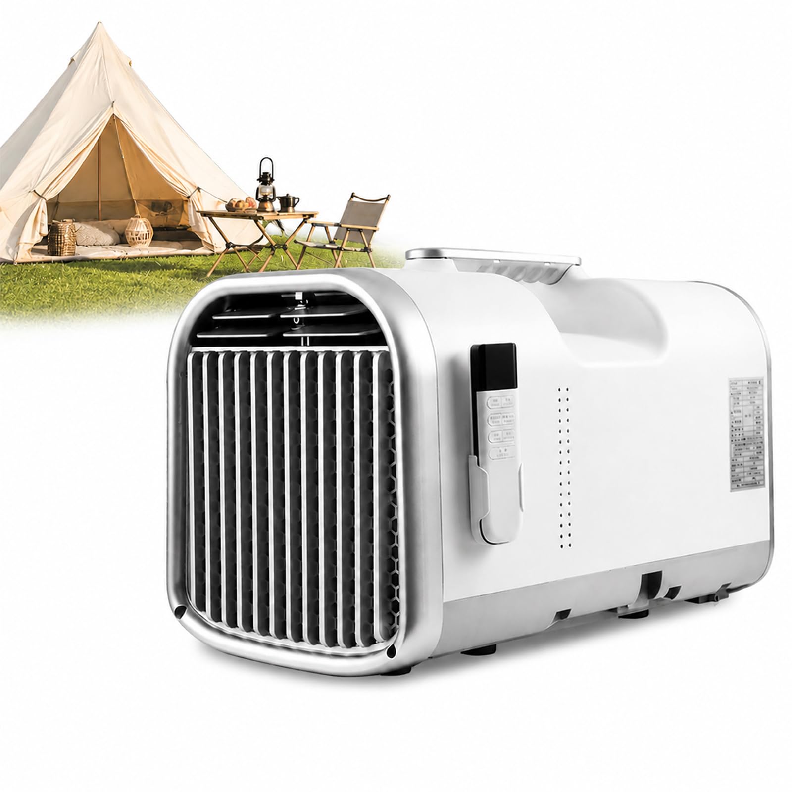JIYINGHUI Portable Camping Air Conditioner, 5100BTU Mini Mobile AC Unit, Quiet Cooling, Compact Portable Cooler for Motorhome Dorm Office Pet,200Sq Ft X8Pro-110V