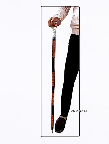 Miniatura 4 de Brass Walking stick Antique Deluxe Walking Cane Beautiful Brass Silver Handle Walking Stick for Men and Women Gift Carving Joint Ring & 3cm Bottom