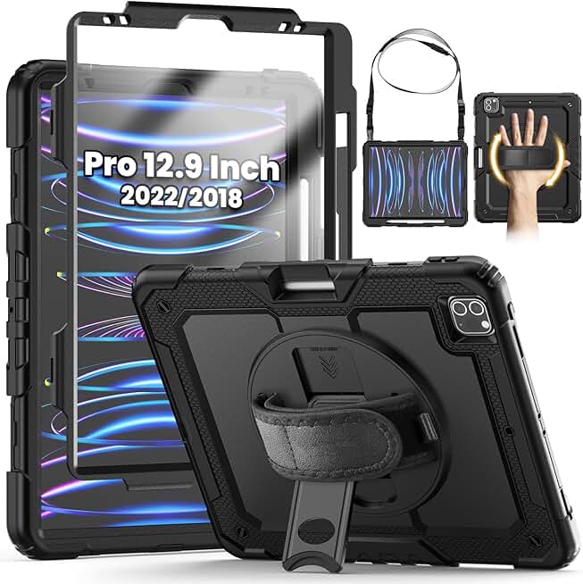 SEYMCY Case for iPad Pro 12.9 Inch 2022/2021/2020/2018 (Pro 