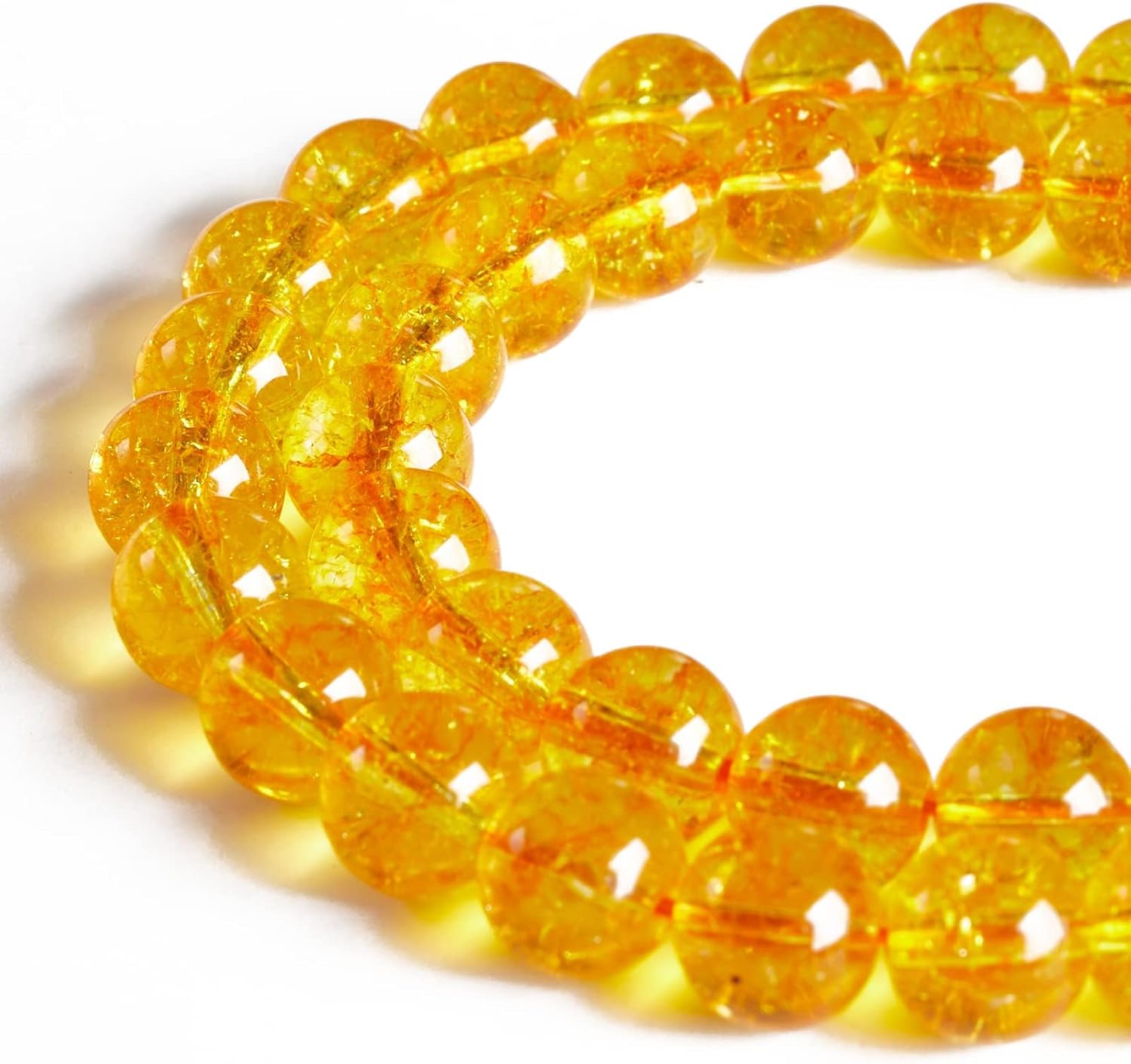 150pcs 8mm Citrine Beads Natural Gemstone Beads Round Loose Beads for Jewelry Making - Image 2