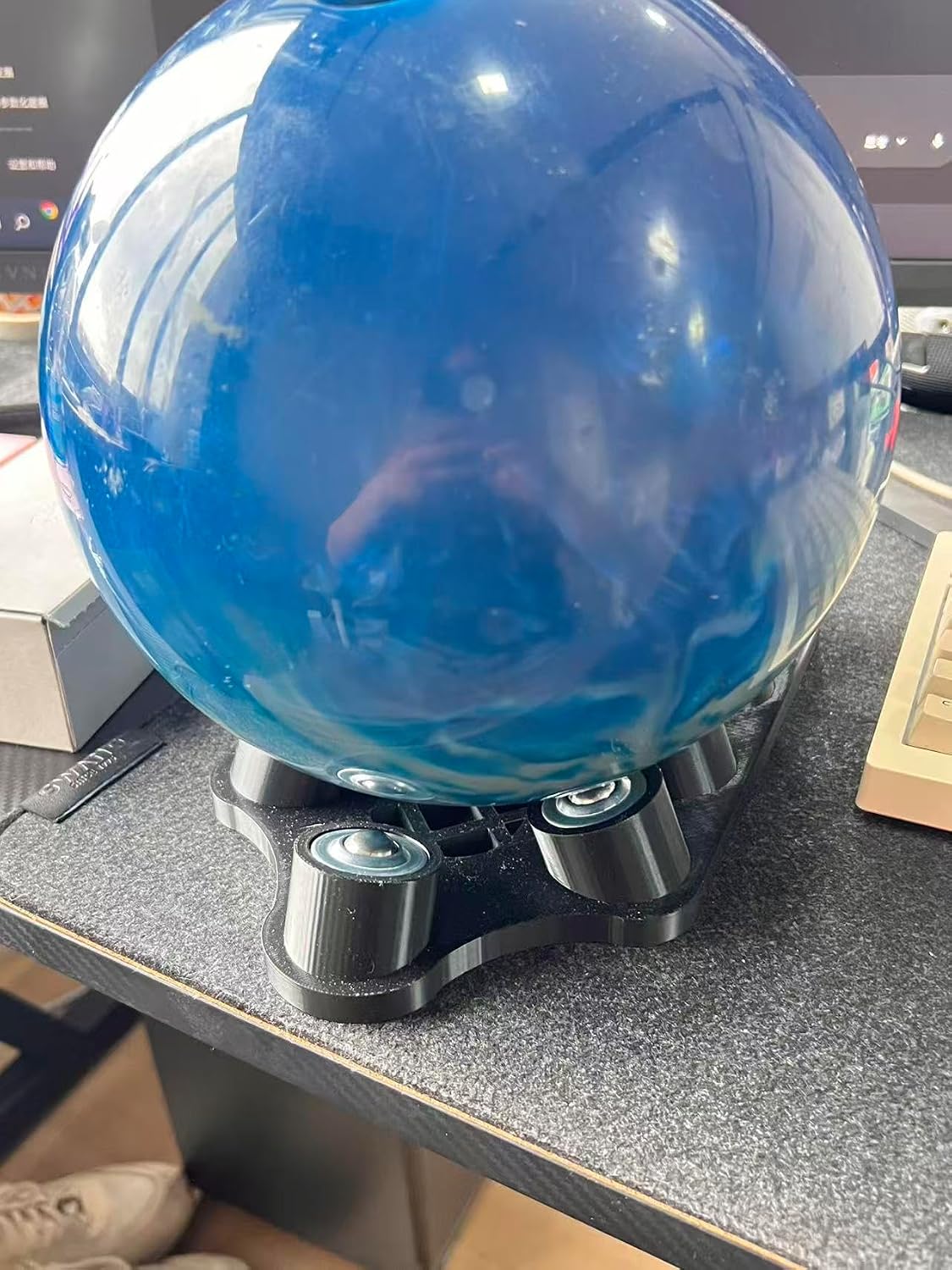 Bowling Ball Spinner & Rev Rate Trainer - Professional Bowling Release Trainer with Maintenance Stand - Hook Shot & Grip Practice Tool for Improving Spin, Motion Control & Ball Performance
