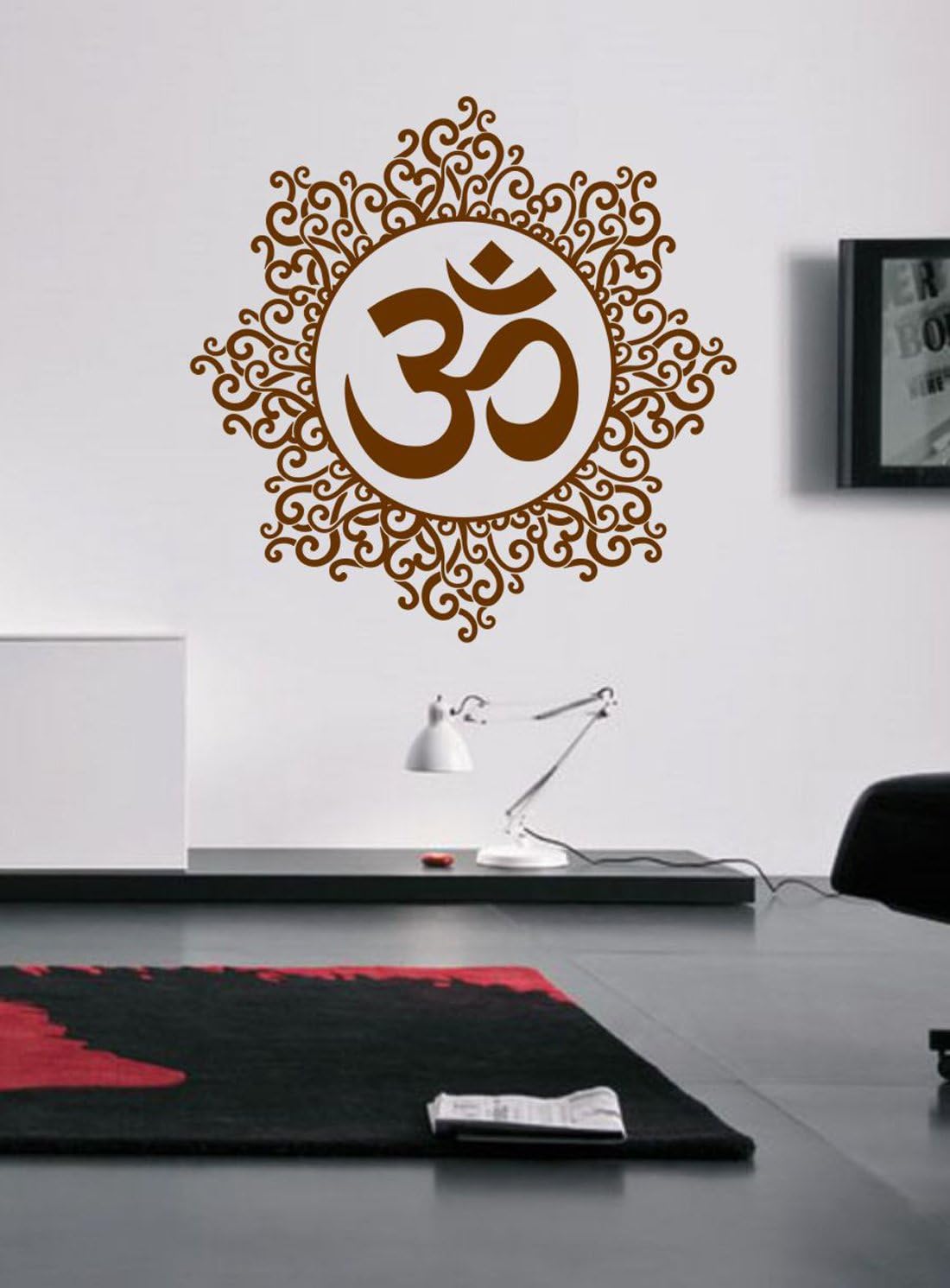 ESP Creation PVC Vinyl Designer Om Removable Mural Wall Stickers (Multicolour), Pack of 1