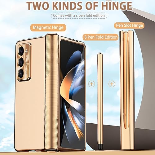 Miniatura 9 de NINKI Funda compatible con Galaxy Z Fold 5 con soporte para S Pen y S Pen, protector de bisagra, protector de pantalla, funda para teléfono Galaxy Z