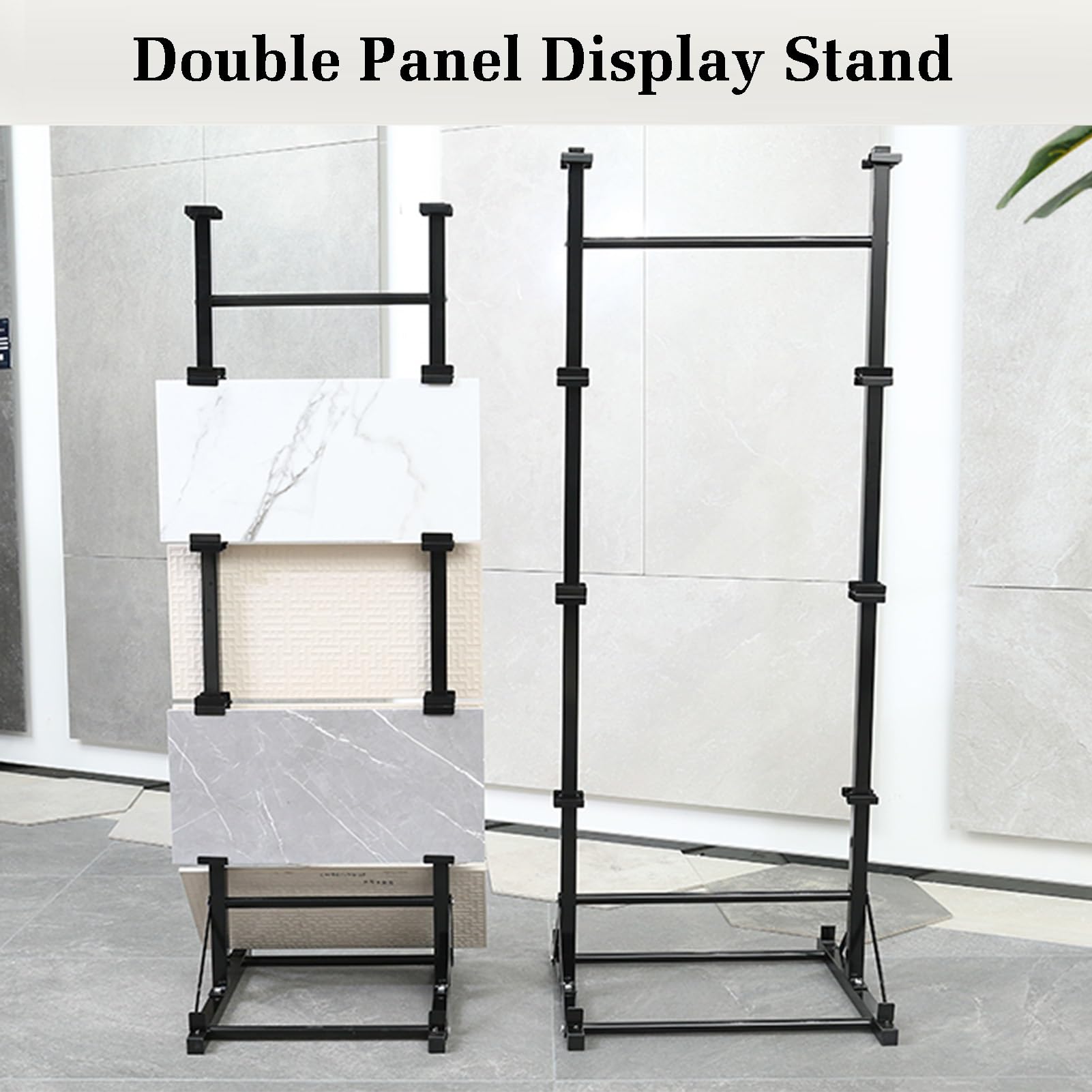 Présentoir de Sol pour Porcelaine, présentoir métallique pour Carreaux, Porte-échantillons de céramique pour magasins de détail, Convient aux salles d'exposition, magasins, supermarchés et e