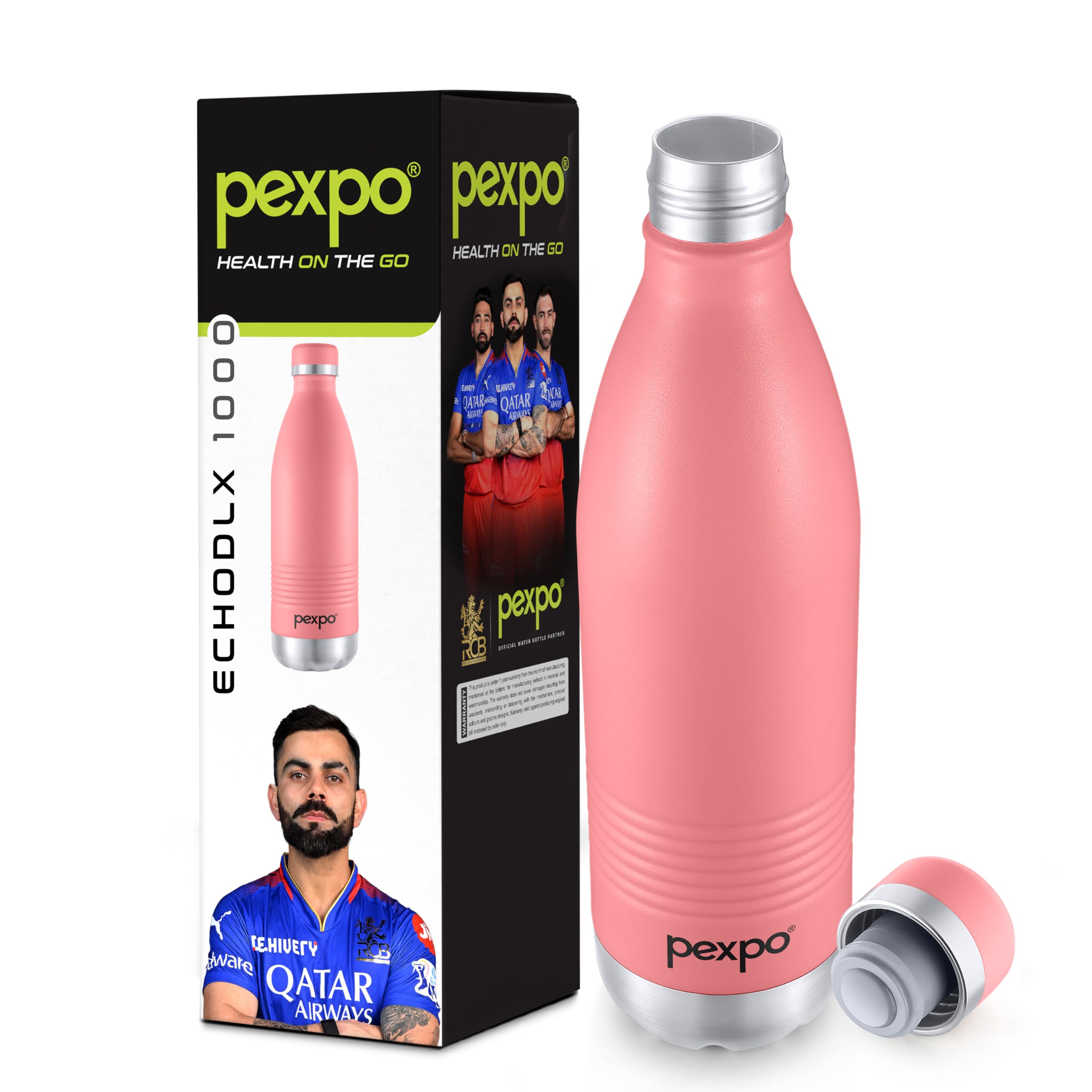 See full amazon price history chart for Pexpo Echo Delux Pro Hot & Cold ISI Certified Flask | 1000 ml Stainless Steel Water Bottle - Candy Pink | Thermoflask | Office Bottle | Workout | Travelling | Home | Adults & Kids| Limited RCB Edition Pexpo Echo Delux Pro Hot & Cold ISI Certified Flask | 1000 ml Stainless Steel Water Bottle - Candy Pink | Thermoflask | Office Bottle | Workout | Travelling | Home | Adults & Kids| Limited RCB Edition (B0D9BRKHFD) Amazon Price History, Amazon Price Tracker