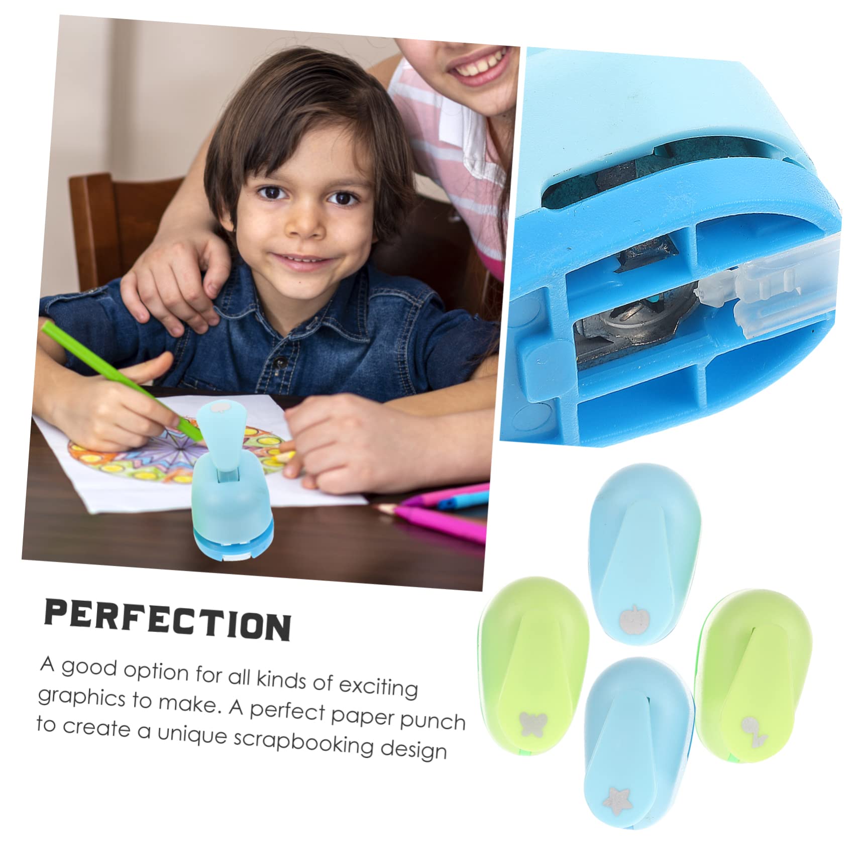 STOBOK 8piezas Perforadoras Para Manualidades Divertidas Para Troqueladoras De Diseño Aleatorio Manzana y Nota Musical