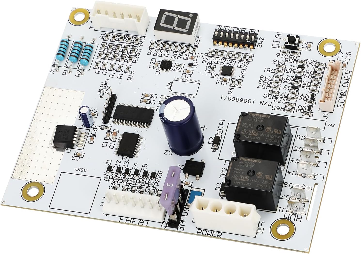 1006801R Control Board for nordyne E7 & B6 Series Electric Furnace, OEM Replacement Printed Circuit Board w/Electric Heat, Single Stage, High-Efficiency Air Handler