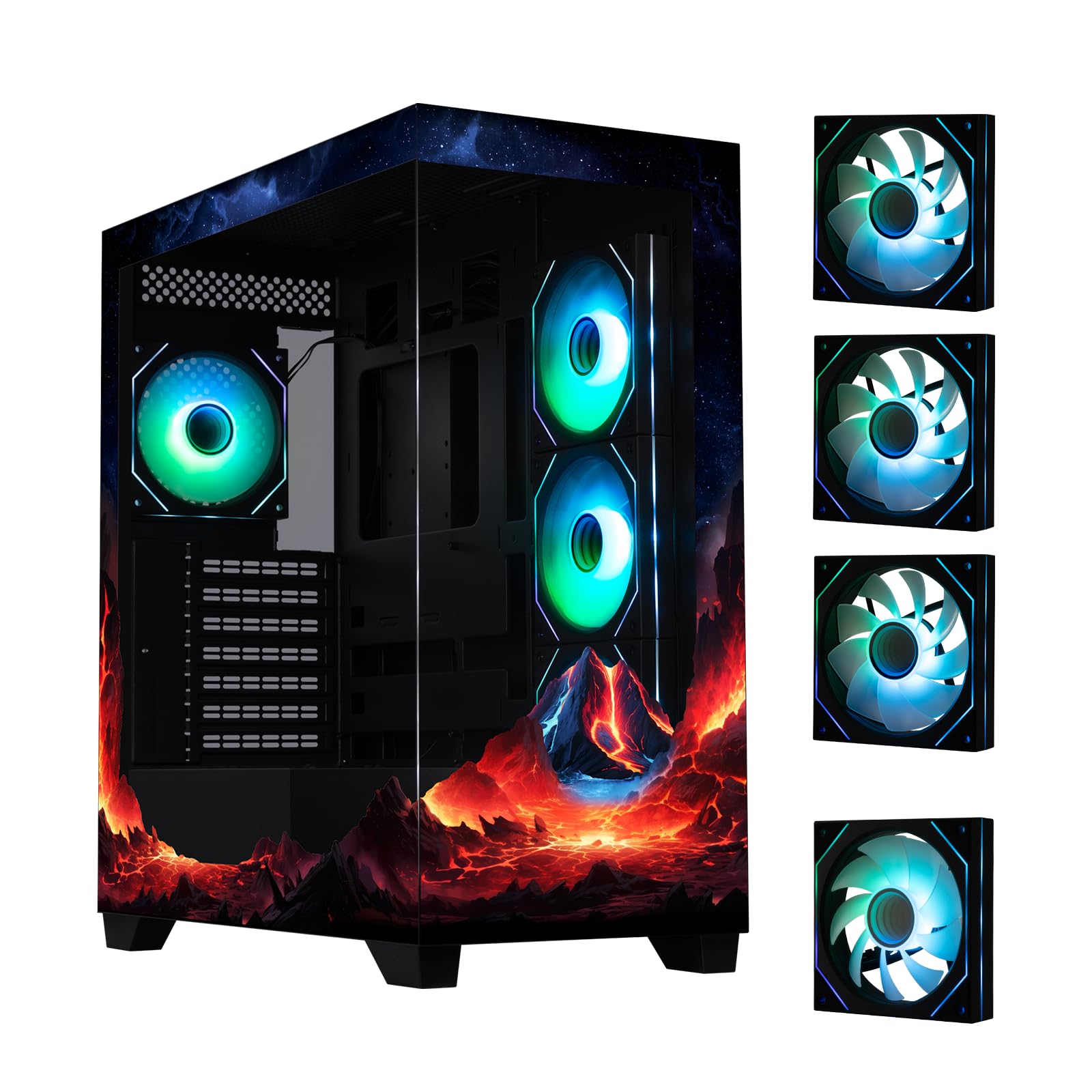 Custodia per PC Medio Torre BITFENIX CETO Premium Edition Volcano (nero)