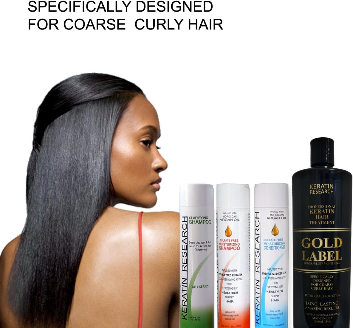 Professional Keratin Blowout Treatment XL SET Specifically Designed for Coarse Curly Black, african, Dominican and Brazilian Hair types Super Enhanced Formula