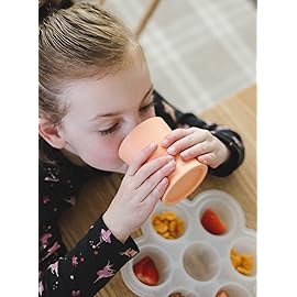 otterlove Silicone Baby & Toddler Training Cup - Pediatric OT Approved - 100% Platinum Pure LFGB Silicone - Unbreakable - Plastic Free - Tiny Cup Perfect for Baby Led Weaning (Clementine)