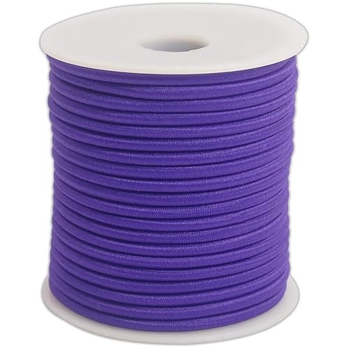 ZHFMLY 1/8 inch Elastic Cord String for Sewing 55ft 3mm Purple Round Elastic Rope Cord for Hair Ties Thin Elastic Strap Stretchy Thread for Clothes-Keychain-DIY Crafts & Project Supplies(ZH193) - Purple 193