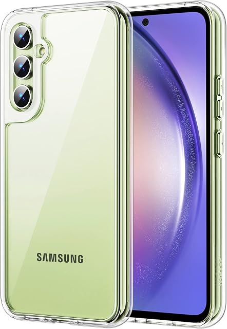JETech Etui do Samsung Galaxy A54 5G 6,4 Cala, Nie Żółknie Odporny na Wstrząsy Pokrowiec Ochronny, Odporne na Zarysowania, Twardy Tył PC (Przezroczyste)