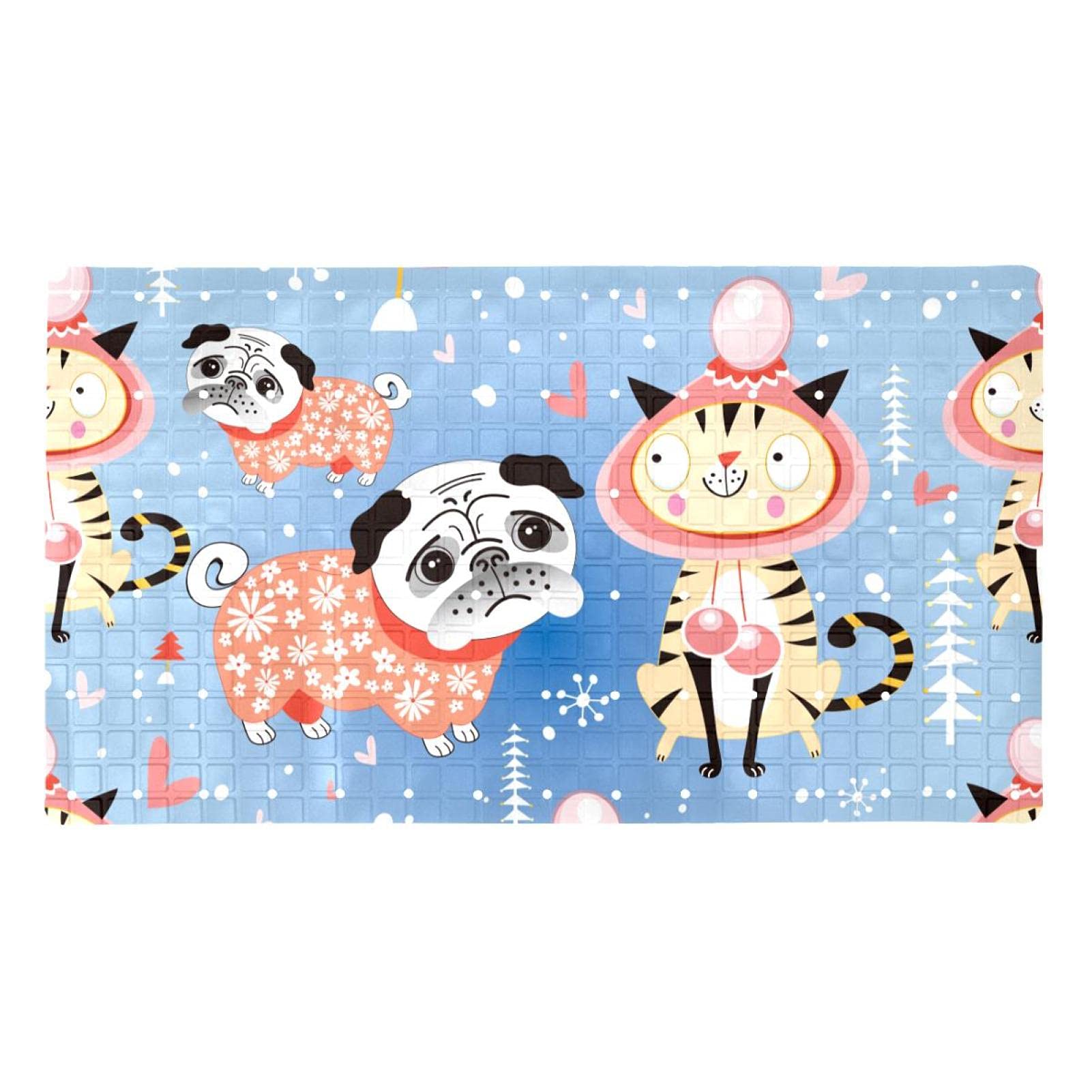 Tapis de bain antidérapant en PVC carlin 112 ventouses 38x68 cm