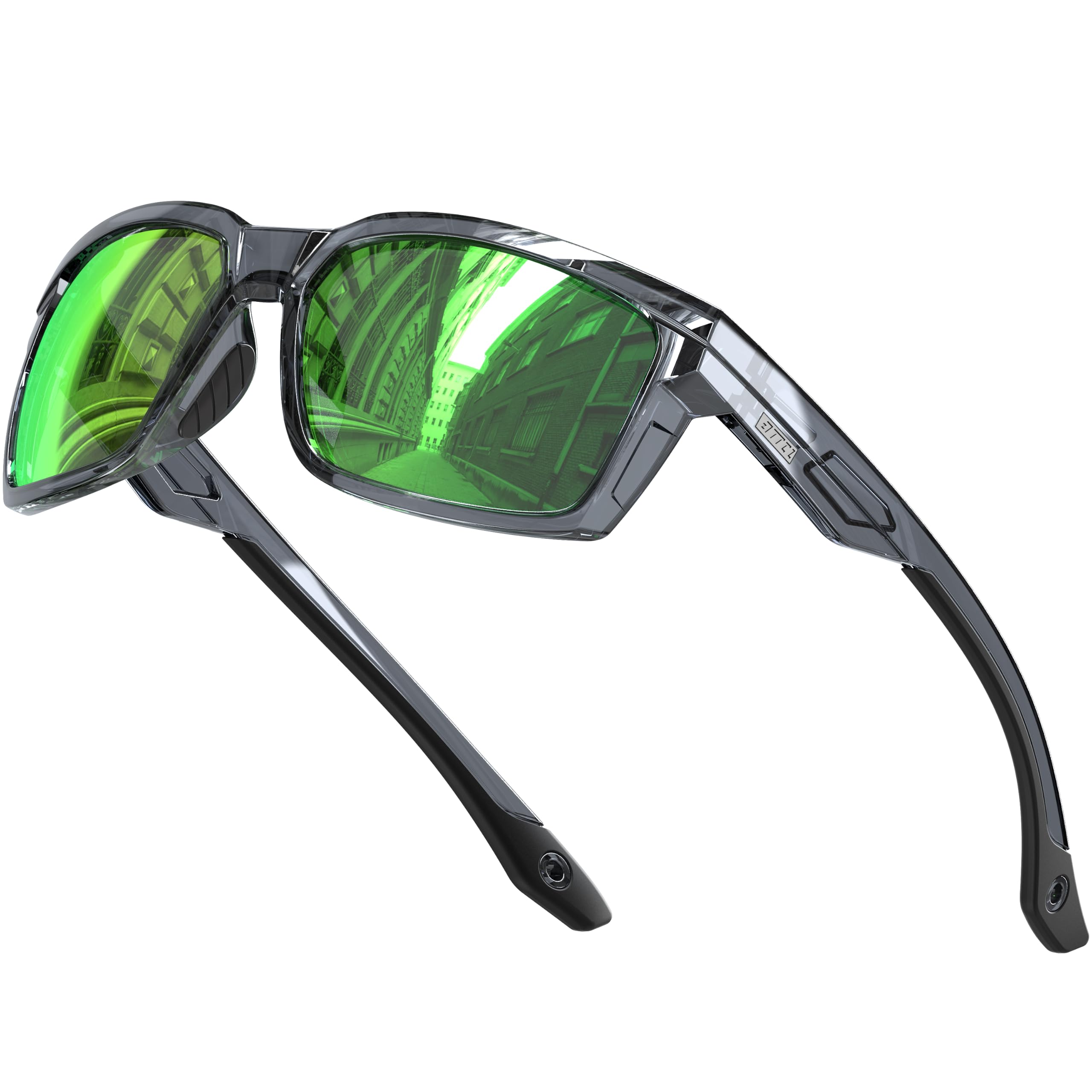 ATTCL Lunettes de Soleil de Sport Polarisées pour Homme Avec Protection UV400 Ultra Léger TR90 Flexible Cadre
