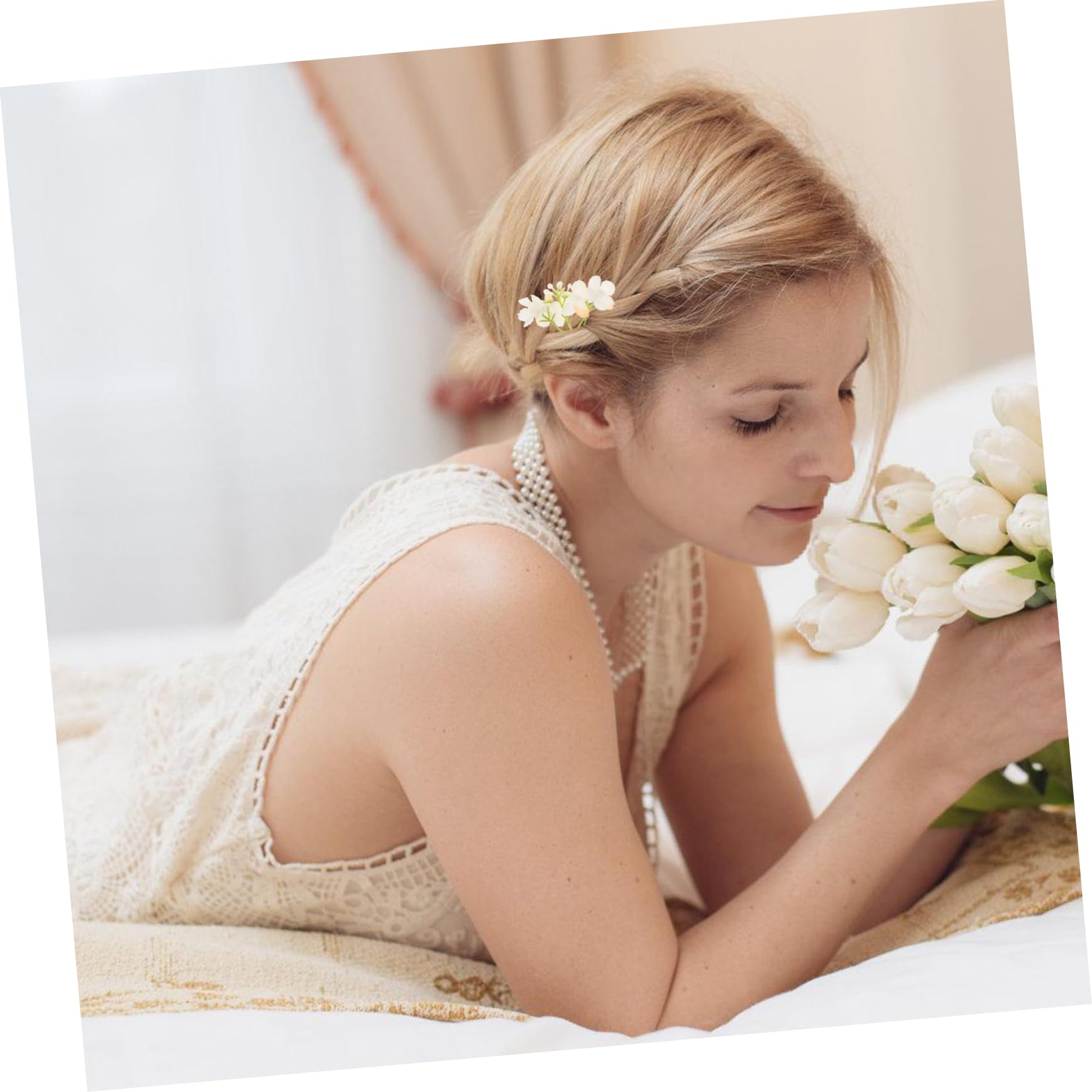 PRETYZOOM 20pièces Picks Fleurs Hortensia Artificielles Soie pour Décoration Et Mariage Matériel De Fleurs Fausse pour Coiffure Et Accessoires Événementiels