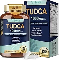 Totaria TUDCA 1000mg Liver Support: 15-in-1 Detox with Milk Thistle 80% Silymarin, NAC, ALA - Bile Salts for Liver Repair, Gallbladder, Non-GMO 120 Caps