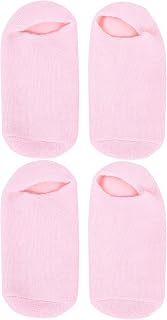 Meias anti-rachaduras, meias práticas de gel hidratante, anti-rachaduras laváveis 4 peças para senhoras