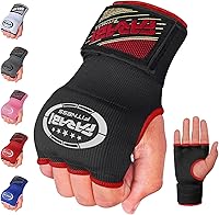 Vista 15 de Farabi - Guantes de boxeo híbridos para niños con protectores de manos, para boxeo, guantes de boxeo de punzonamiento