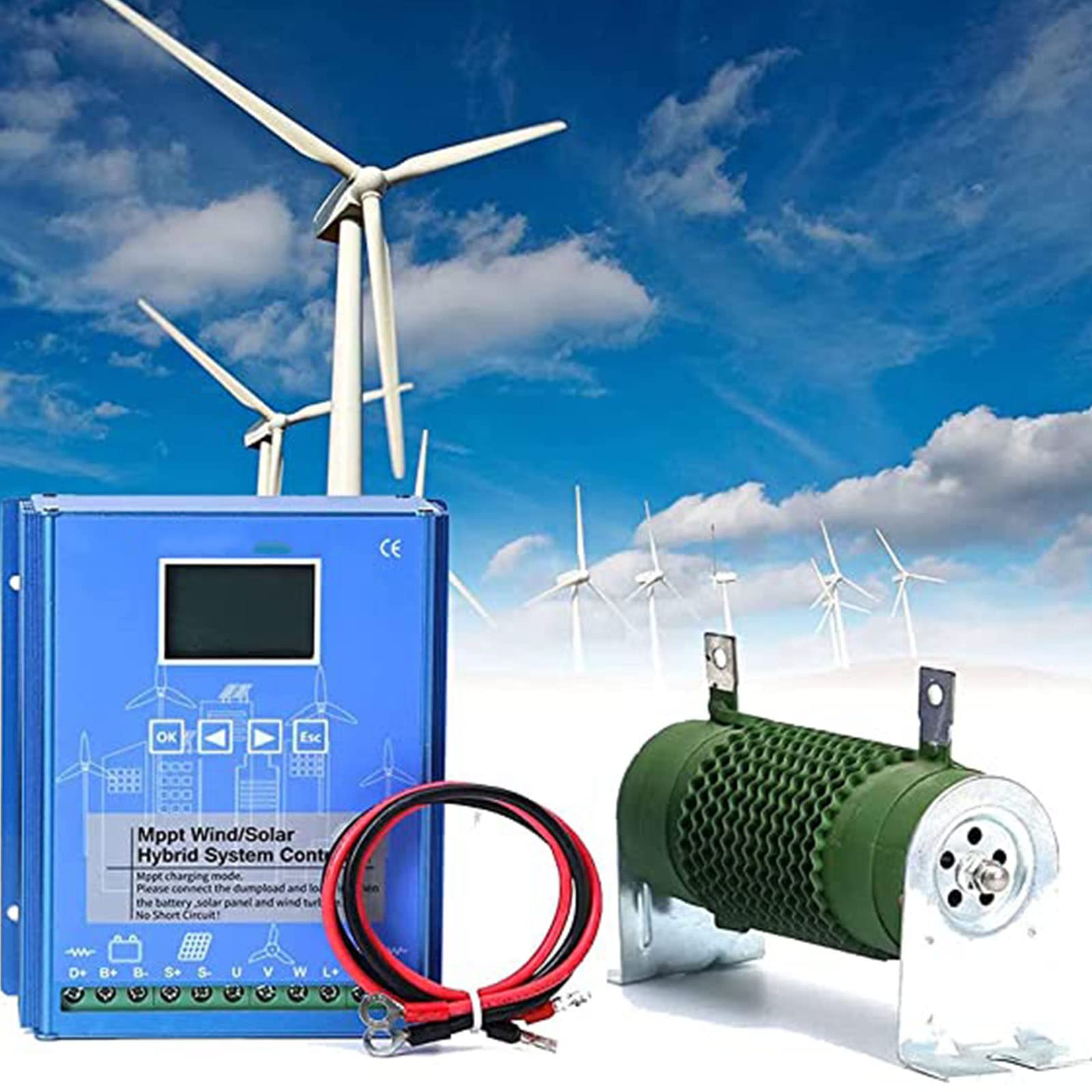 Regolatore Di Tensione MPPT Per Generatore Eolico 5000W - Impermeabile IP67, 12V/24V/48V/220V, 16A