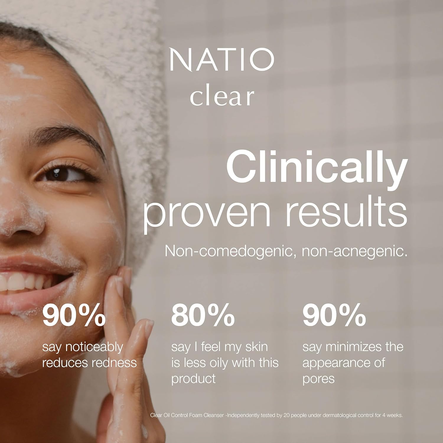 Natio Australia Clear Oil Control Foam Cleanser, 5 oz - Acne Face Wash - Face Cleanser with Tea Tree, Witch Hazel - For Oily, Acne Prone Skin - Image 5