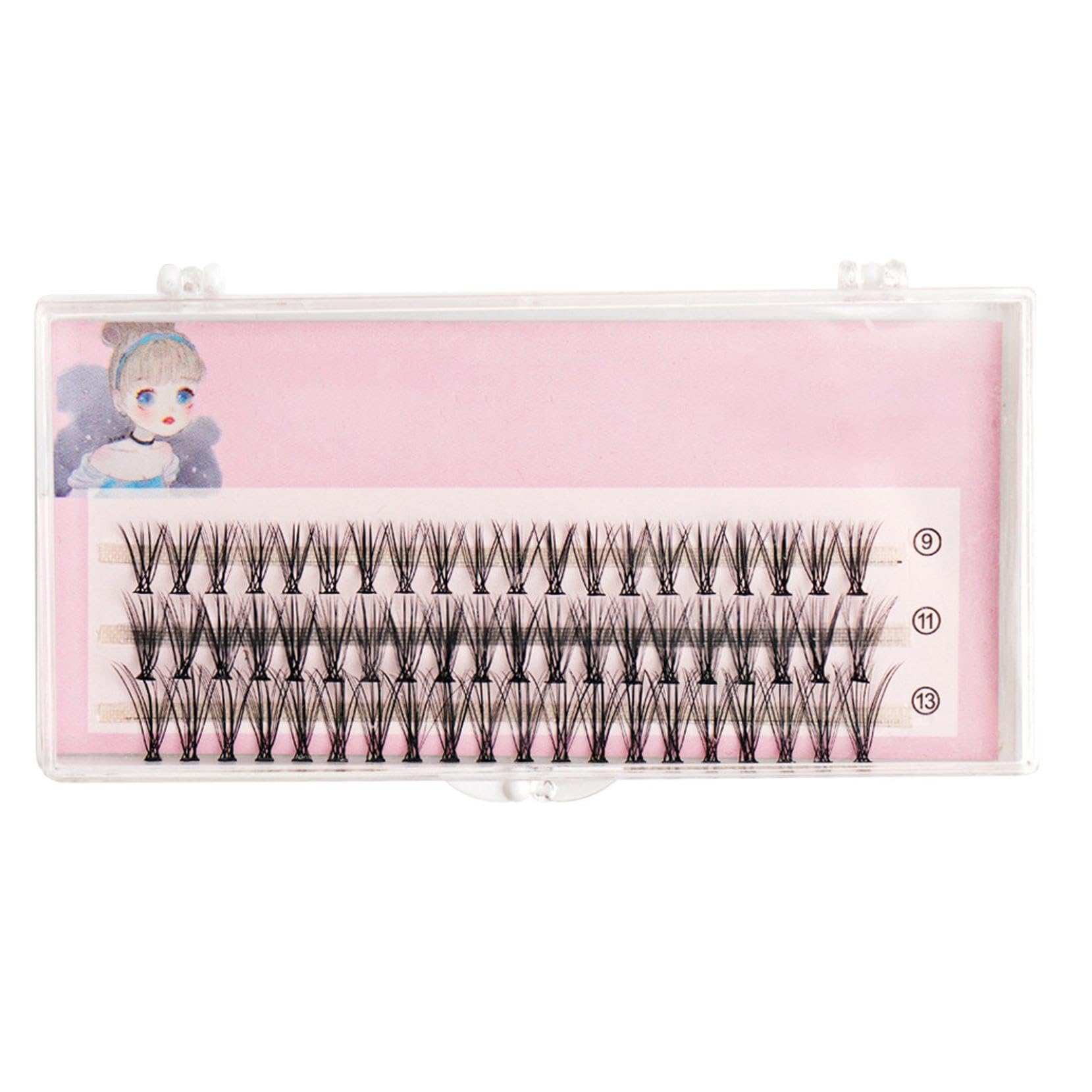 Eyelash Clusters 10-14mm C Curly Natural Individual Diy False Lash Clusters Soft Long Wispy Fluffy Cluster Eyelash Extensions