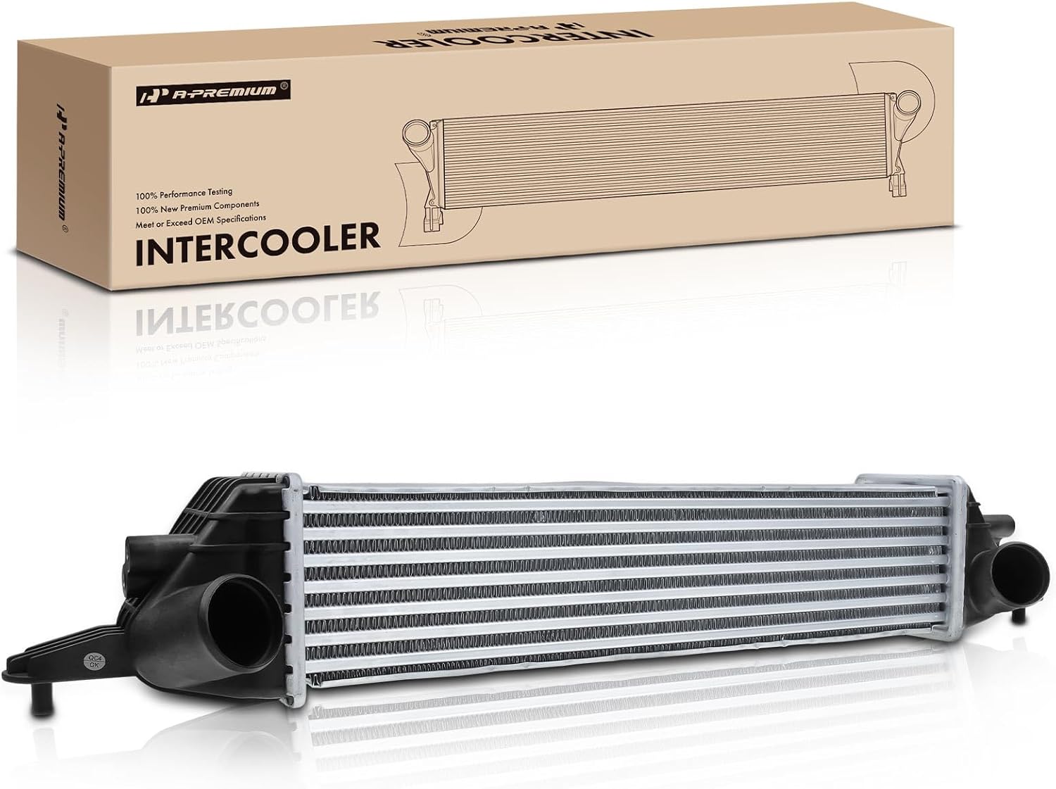 A-Premium Turbo Intercooler Compatible with Hyundai Genesis Coupe 2010-2012 L4 2.0L Turbocharged, Coupe