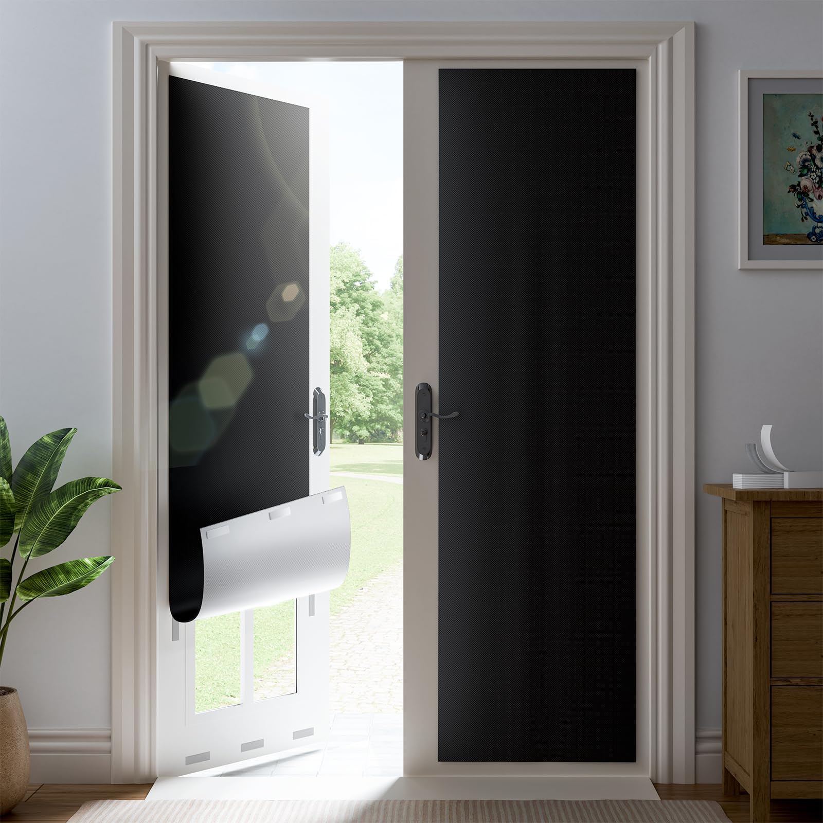 100% Blackout Curtains for Bedroom,Portable Blackout Shades 26"W x 84"L