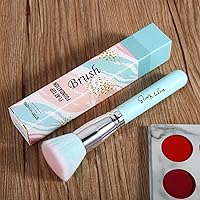 Vista 5 de Brochas de maquillaje para maquillaje líquido, brocha de base Kabuki de parte superior plana, brochas de maquillaje de primera calidad, mezcla
