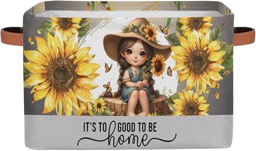 Vista 114 de Cestas de almacenamiento con asas, cubo de almacenamiento rectangular de tela rectangular plegable de juguetes para armario, estantes, lavandería, C