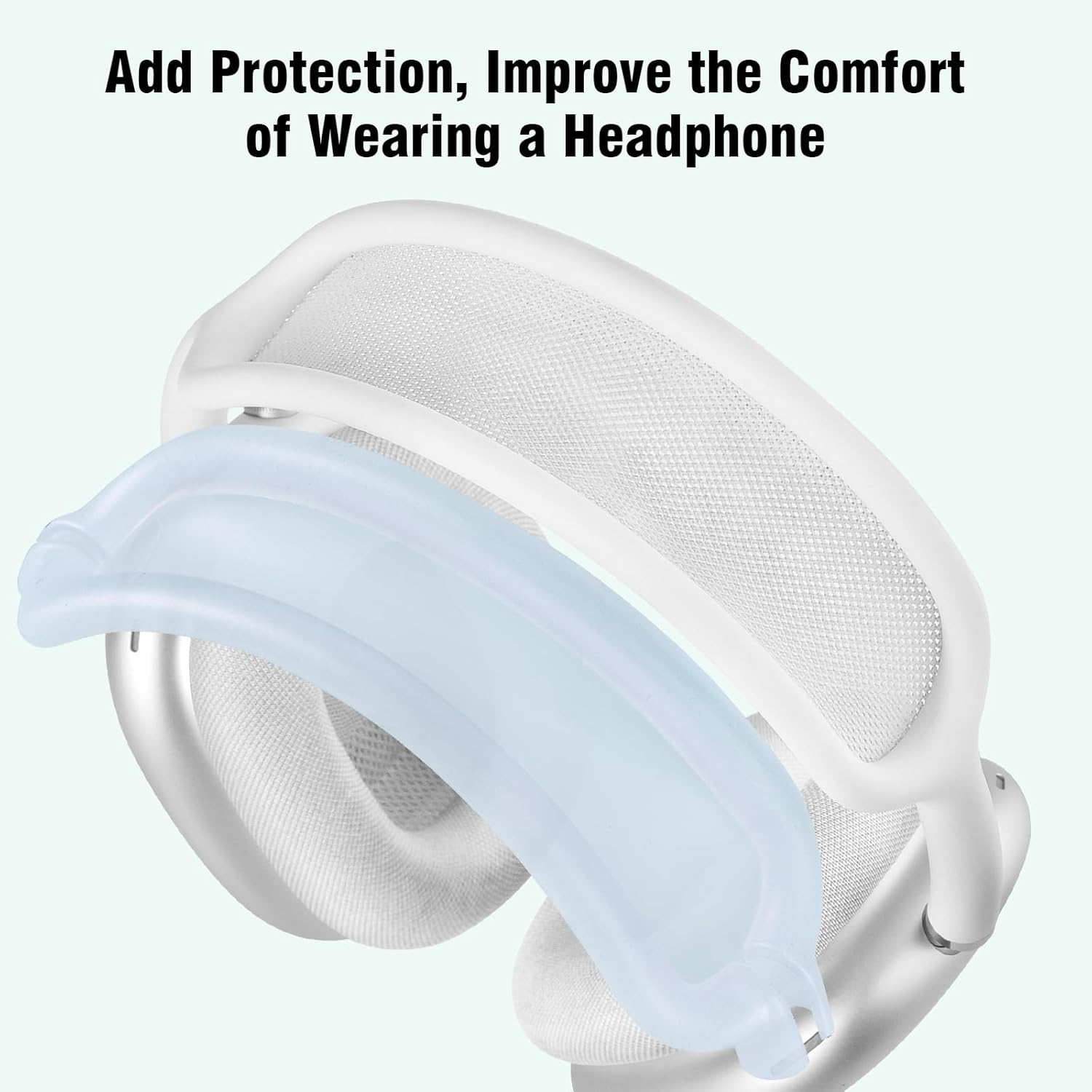 Case for Airpods Max Headphones, Ear Pad Case Cover/Ear Cups Co ver/Headband for AirPods Max (USB-C/Lightning)(2024/2020), Silicone for Apple Airpod Max, Accessories Cases(Jelly Blue) - Image 4