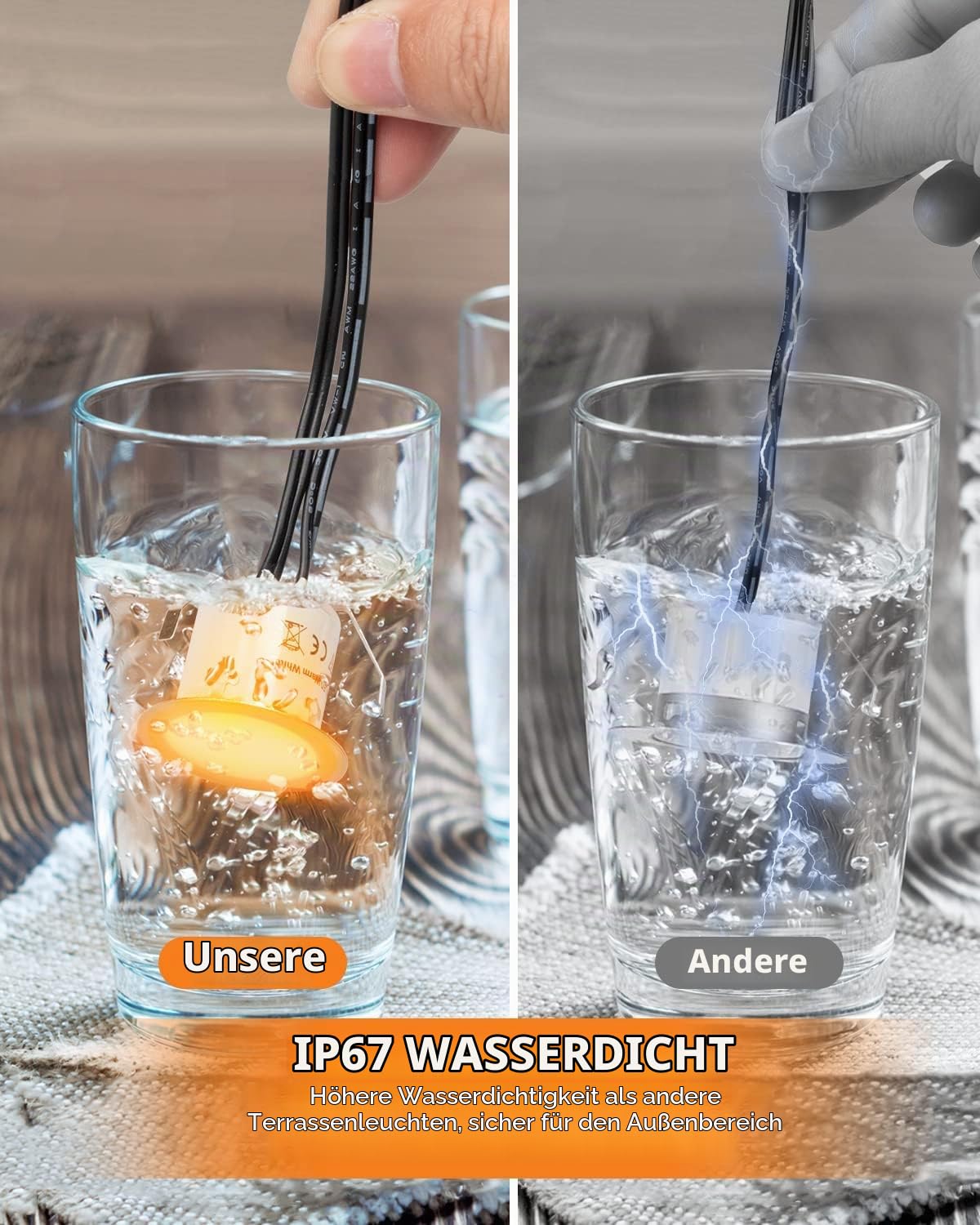 HIBOITEC 10er Set LED Einbaustrahler, Terrassen Einbaustrahler LED Aussen