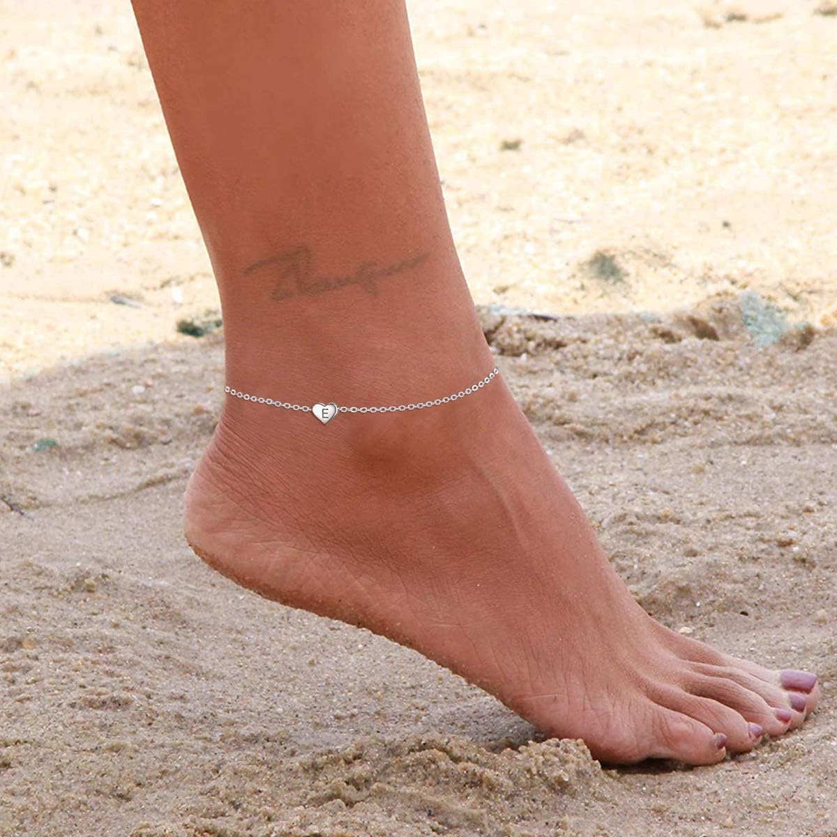 ChicSilver 925 Sterling Silver Anklet Jewelry Set for Women, Simple Dainty Ankle Bracelet for Beach Party