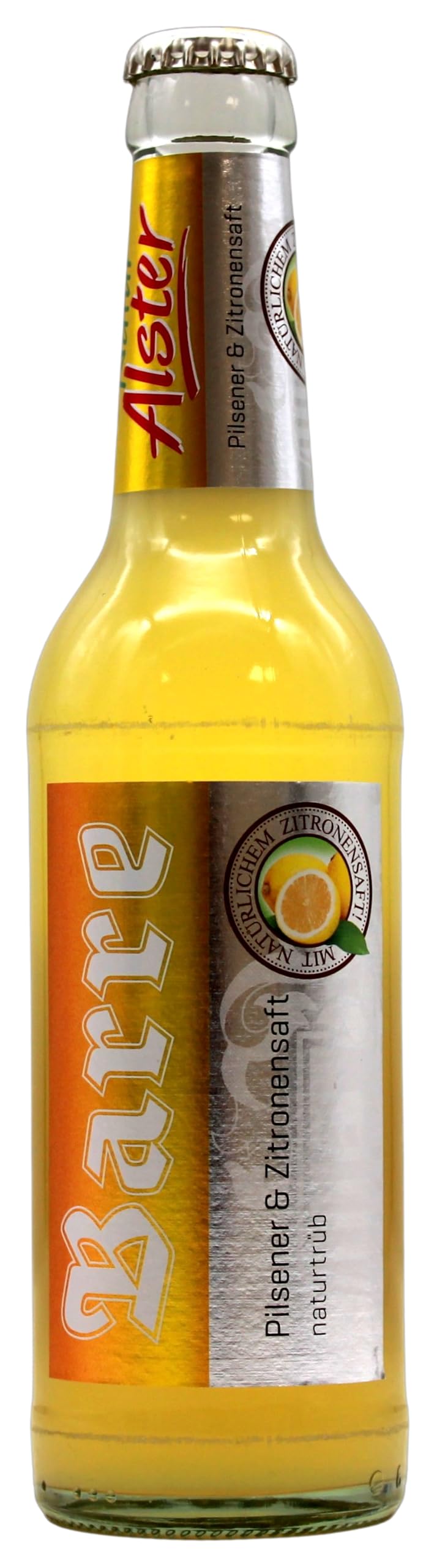 Barre Natur Alster Pilsener & Zitronensaft naturtrüb, 24er Pack (24 x 0.33 l) MEHRWEG