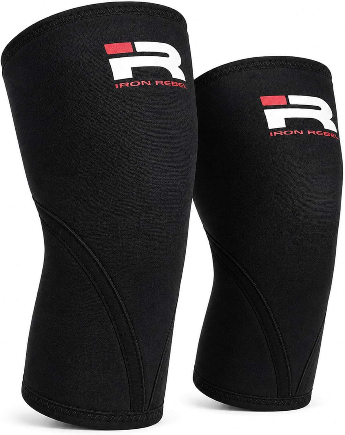 Iron Rebel Performance Knee Sleeves for Weightlifting & Powerlifting (Pair) – Compression Knee Support for Squats, Deadlifts, Strength Training, Cross Training, Gym Workouts, Men & Women