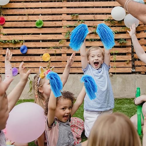 Miniatura 7 de Faxco Paquete de 12 pompones de plástico para animadoras, baile deportivo, animación, equipo de animación