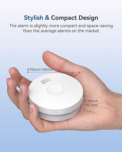 Miniatura 6 de SITERWELL Detector de humo, detector de humo con alarma de incendio de 10 años con batería integrada de 3 V y tecnología fotoeléctrica, detector de