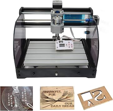 Plastic Acrylic PCB PVC Wood Carving Milling Engraving Machine with Router 3018pro GRBL Offline Control Emergency-Stop,Image Engraving, Text Carving, Scanning Carving, Contour Carving, Pixel Carving
