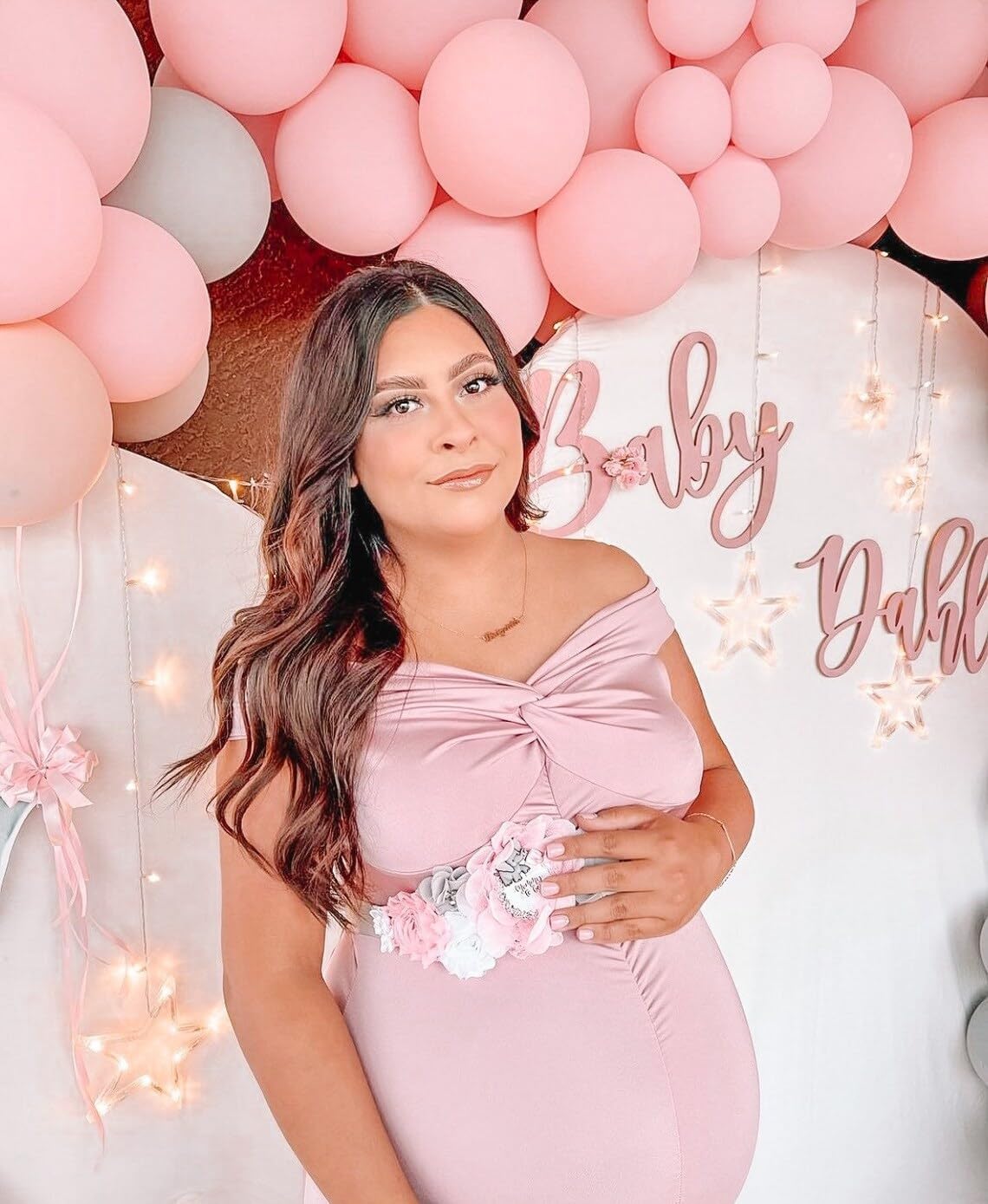 Pink Elephant Mommy To Be Sash & Daddy To Be Pin – Baby Shower Decorations, Maternity Corsage Set, Gender Reveal Party Keepsake