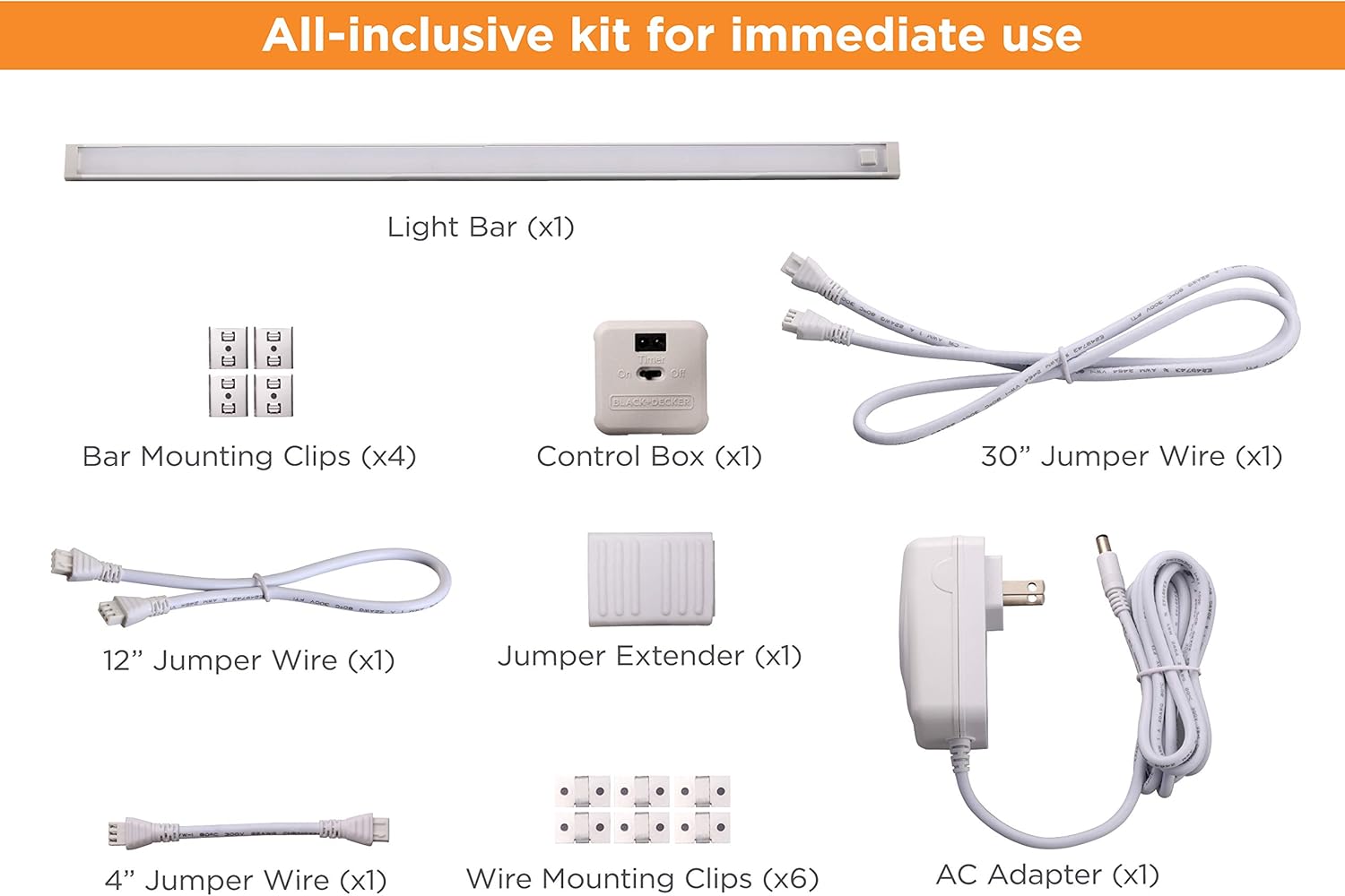 Dimmable Linkable LED Shop Light with Motion Sensor and Magnetic Option, 10.5W, 780 Lumens, 18", Warm (LEDUC18-1WK)