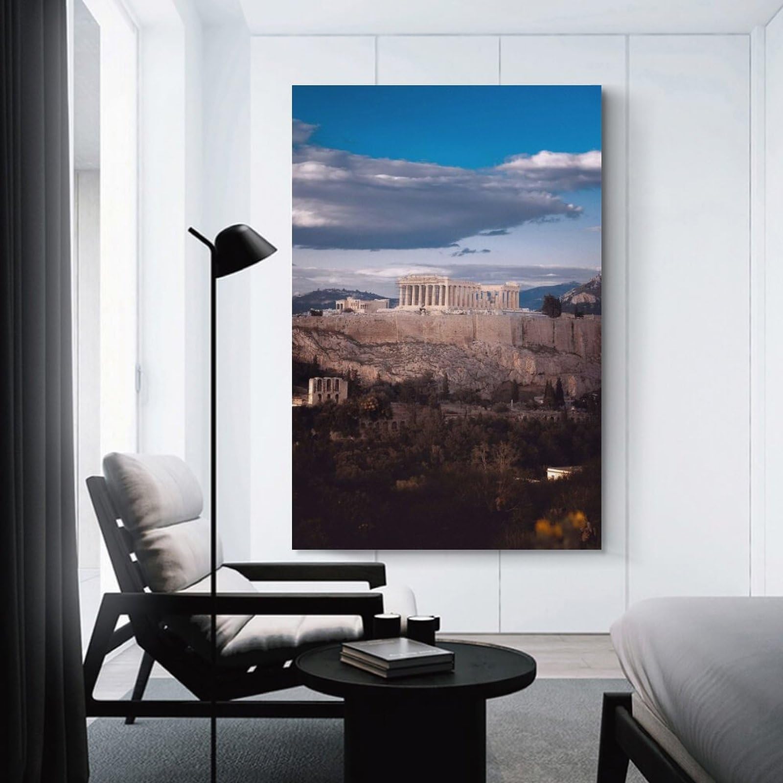 Junmoney Wall Picture Print Acropoli Athens, 20x30inch(50x75cm), for Living Room, Bedroom Or Home Office, Thoughtful Wall Decor for Art Lovers