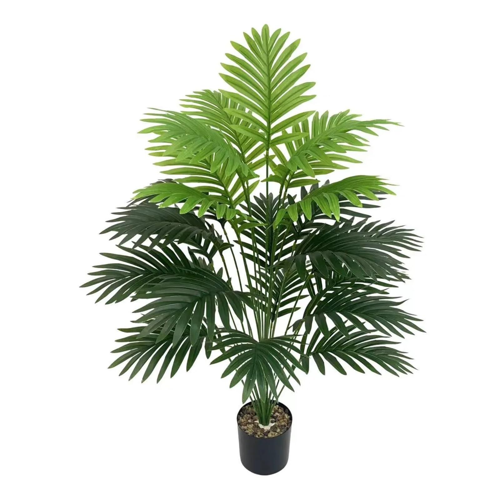 Künstliche Tannenzweige 88 cm 24 Blätter große künstliche Palme Tropische Kunstpflanze grüne Palmblatt Monstera-Zweige Hausgarten Balkon Dekoration(18 heads-80cm)