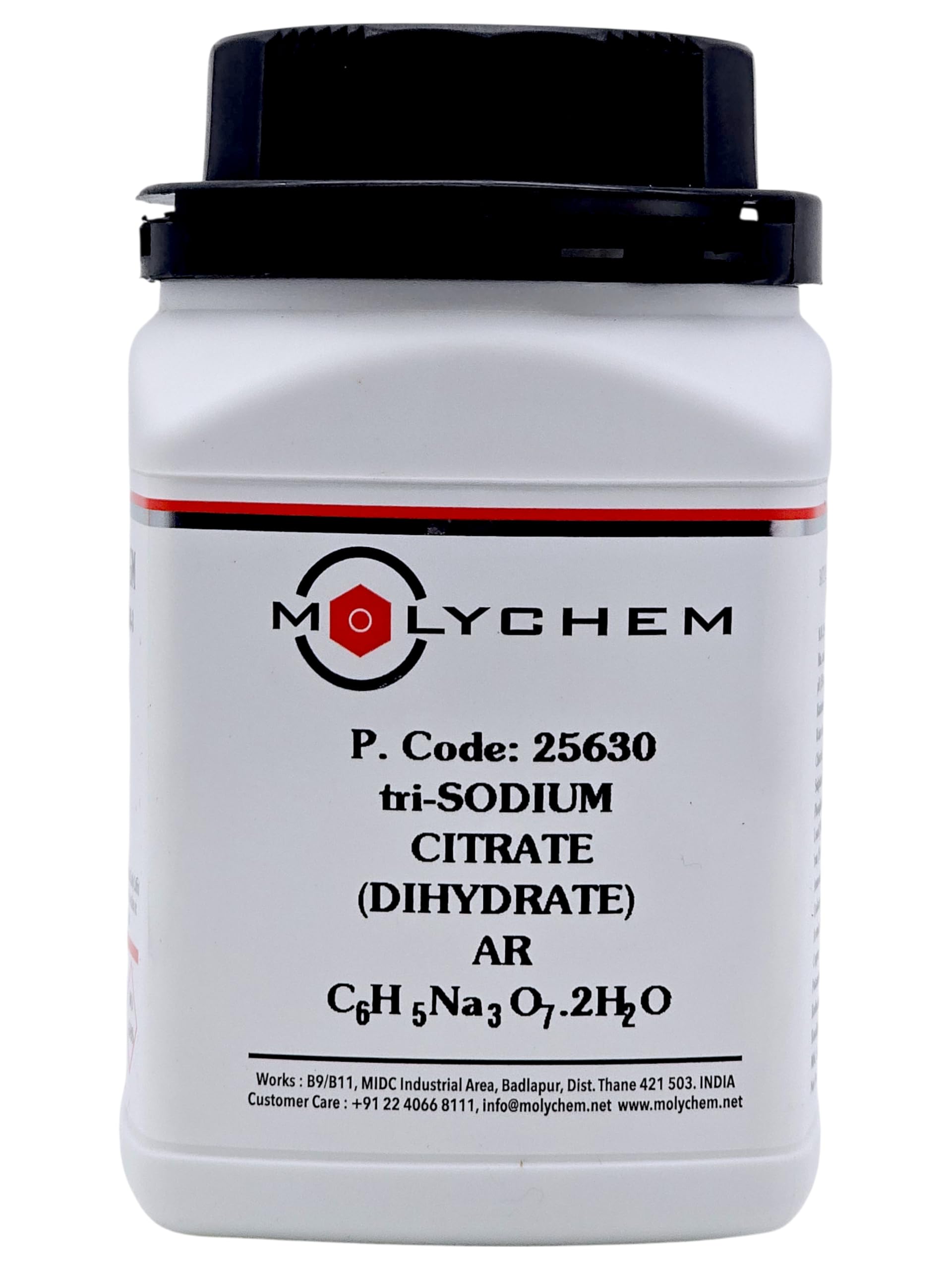 MOLYCHEM Sodium Citrate Tribasic Dihydrate AR 99% 500Gm, CAS 6132-04-3,Molecular Formula : C6H5Na3O7.2H2O-image-21