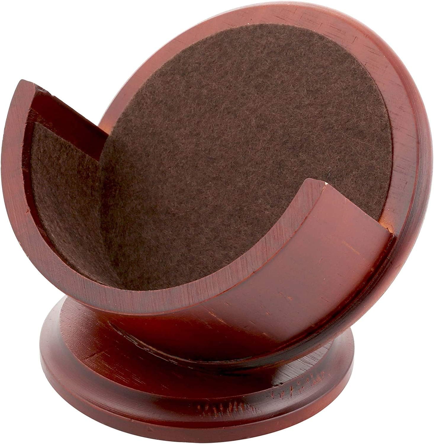 Wooden Coaster Holder Stand in Cherry Color - Only Hold 4" or Less NOT For Oversized Drink Mats, Make sure the Measurements provided are compatible with your coasters