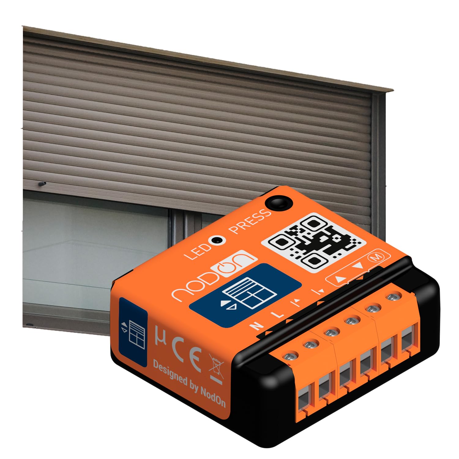 NodOn - EnOcean Module Volet Roulant Connecté - Module Volet Roulant avec Autocalibration et Installation Possible au Tableau Electrique - Compatible Home Assistant Jeedom, eedomus, MyUbiwizz
