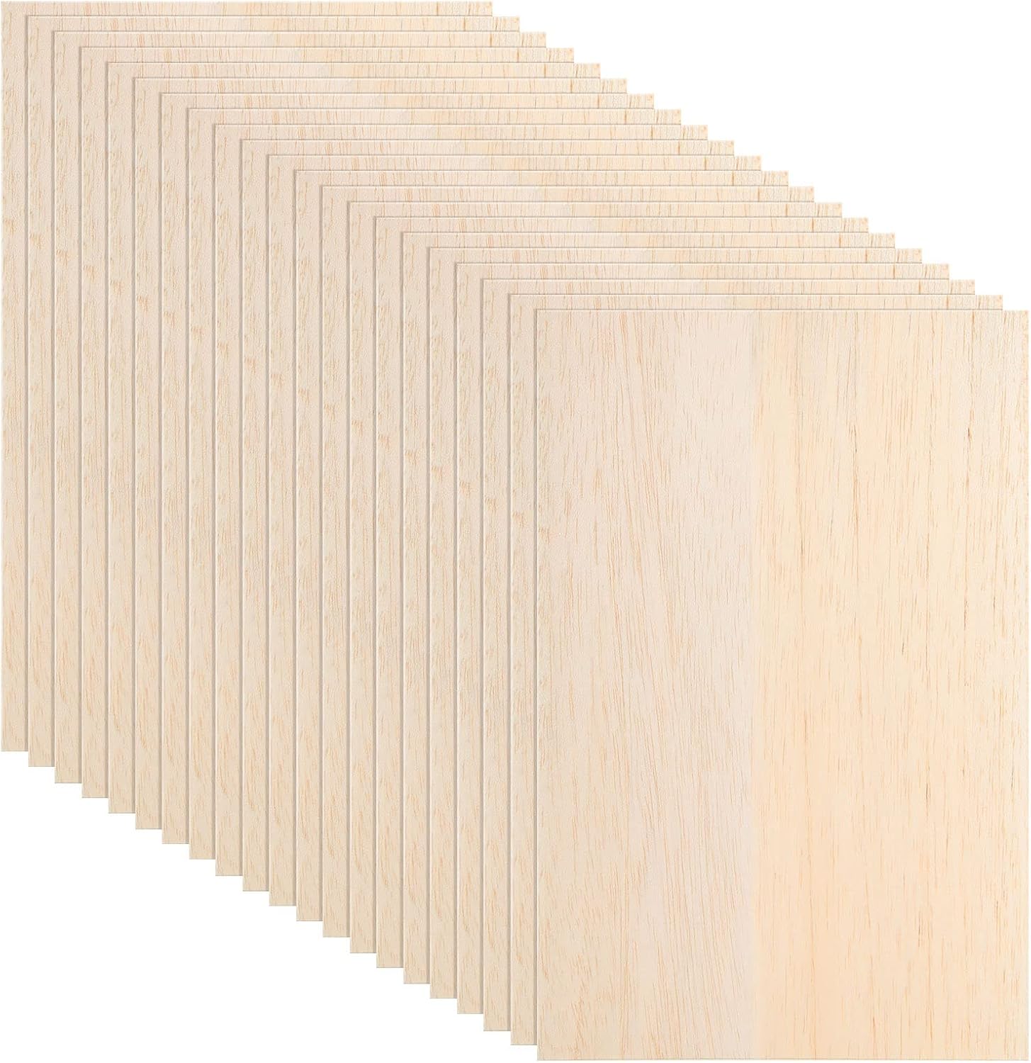 12 Pack Balsa Wood Sheets, 11.8'x11.8'x1/16', Thin Natural Unfinished Wood for Crafts, Hobby, Model Making, Wood Burning and Laser Projects, School and Craft