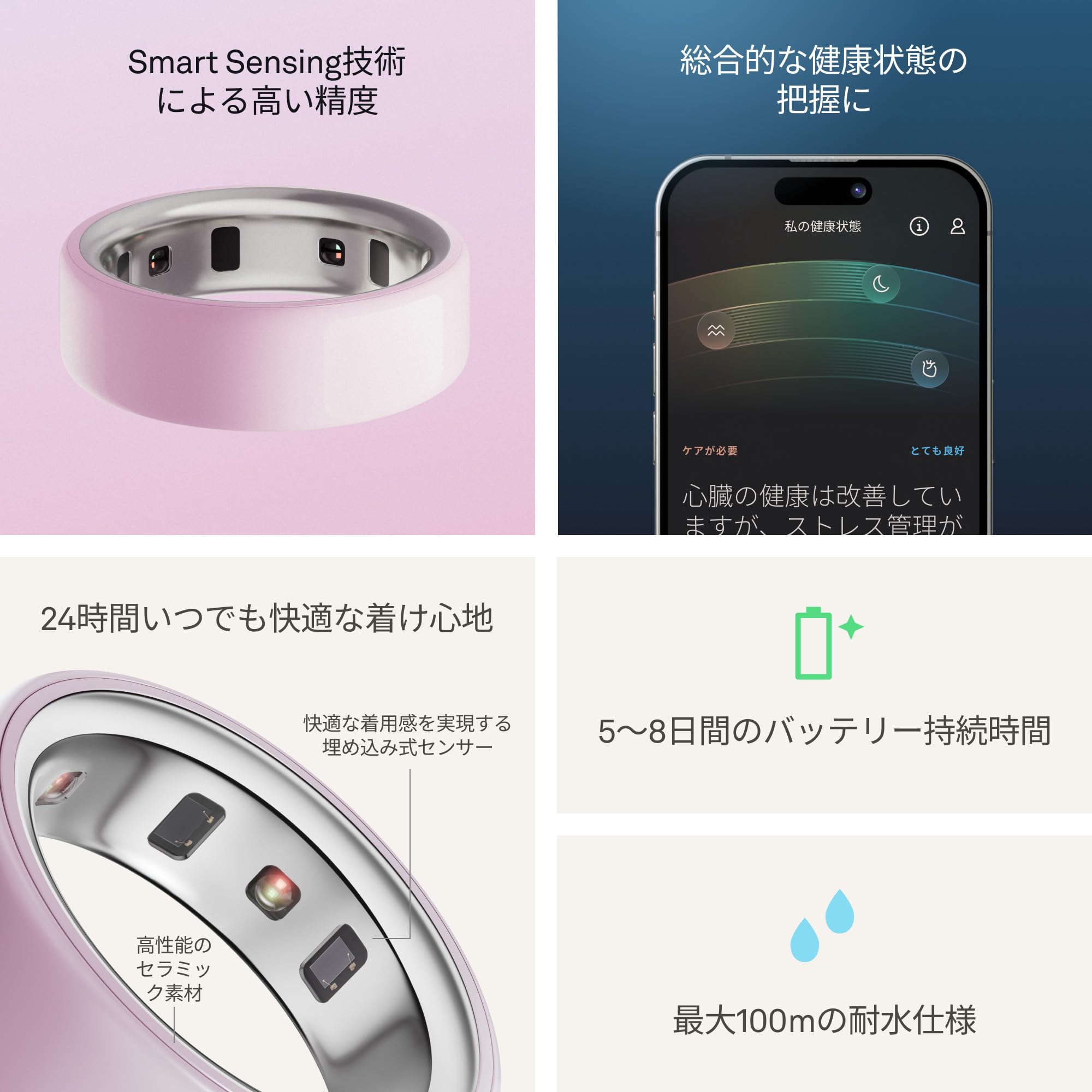 Amazon.co.jp: Oura Ring 4（オーラリング 第4世代）セラミック