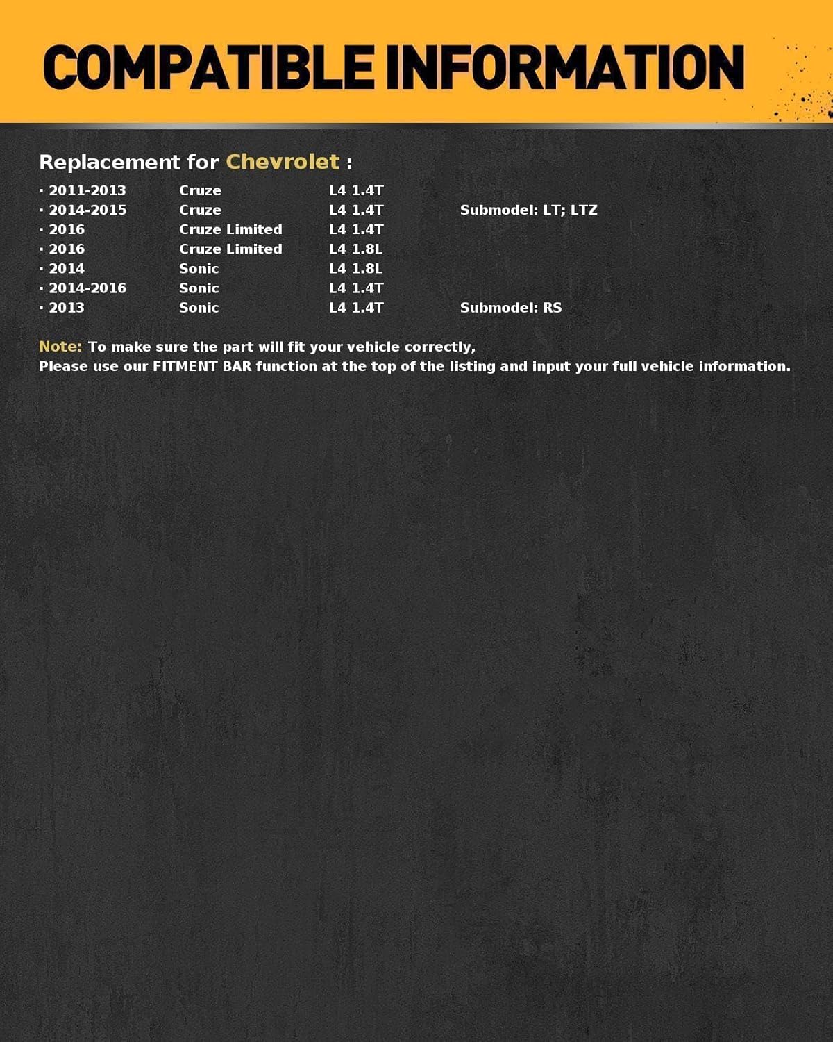 KAC Brake Kit Front & Rear Brake Rotors Ceramic Brake Pads for Chevrolet 2011-2015 Cruze 1.4T, Chevrolet 2016 Cruze Limited 1.4T, 2014 Sonic 1.8L, 2013-2016 Sonic 1.4T, 2016 Cruze Limited 1.8L