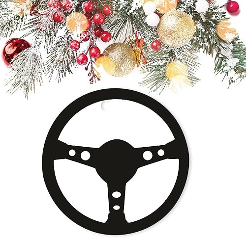 Miniatura 3 de Adorno de Navidad para volante de automóvil, adornos de cerámica, decoración única para el hogar, colgantes colgantes de 3 pulgadas Volante